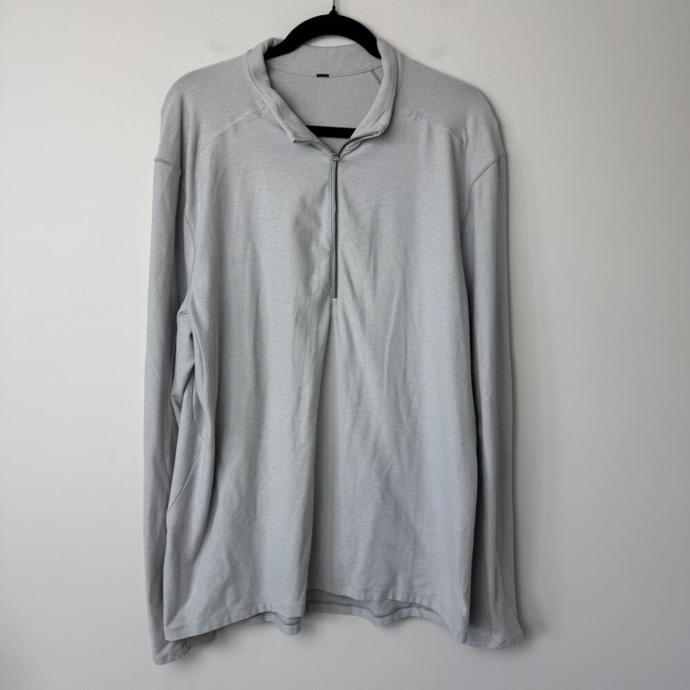 Lululemon Men's Grey 3/4 Zip Pullover Size XL